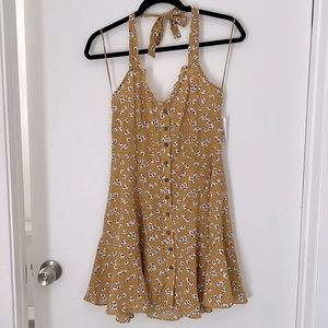 Halter button up dress